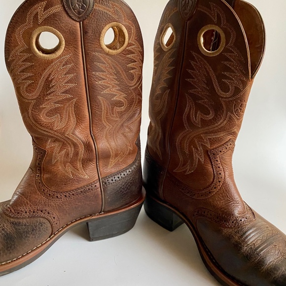 Men's Ariat Leather Western Cowboy Boots 10 D - Picture 13 of 16